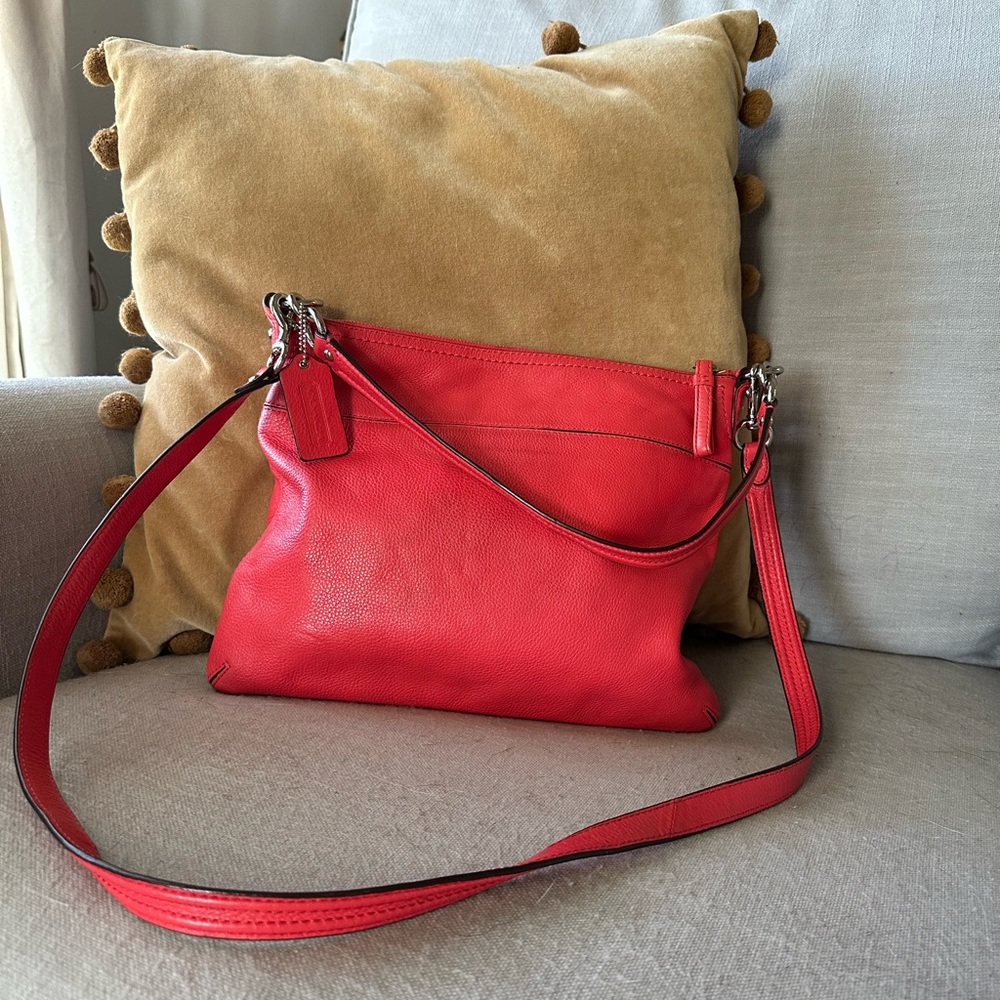 Coach Red Leather Crossbody Bag